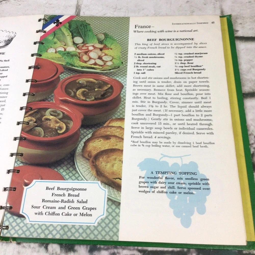 Betty Crocker's‎ Dinner In A Dish Cookbook Vintage Spiral Cookbook